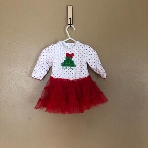 Little Me First Christmas Dress 6M